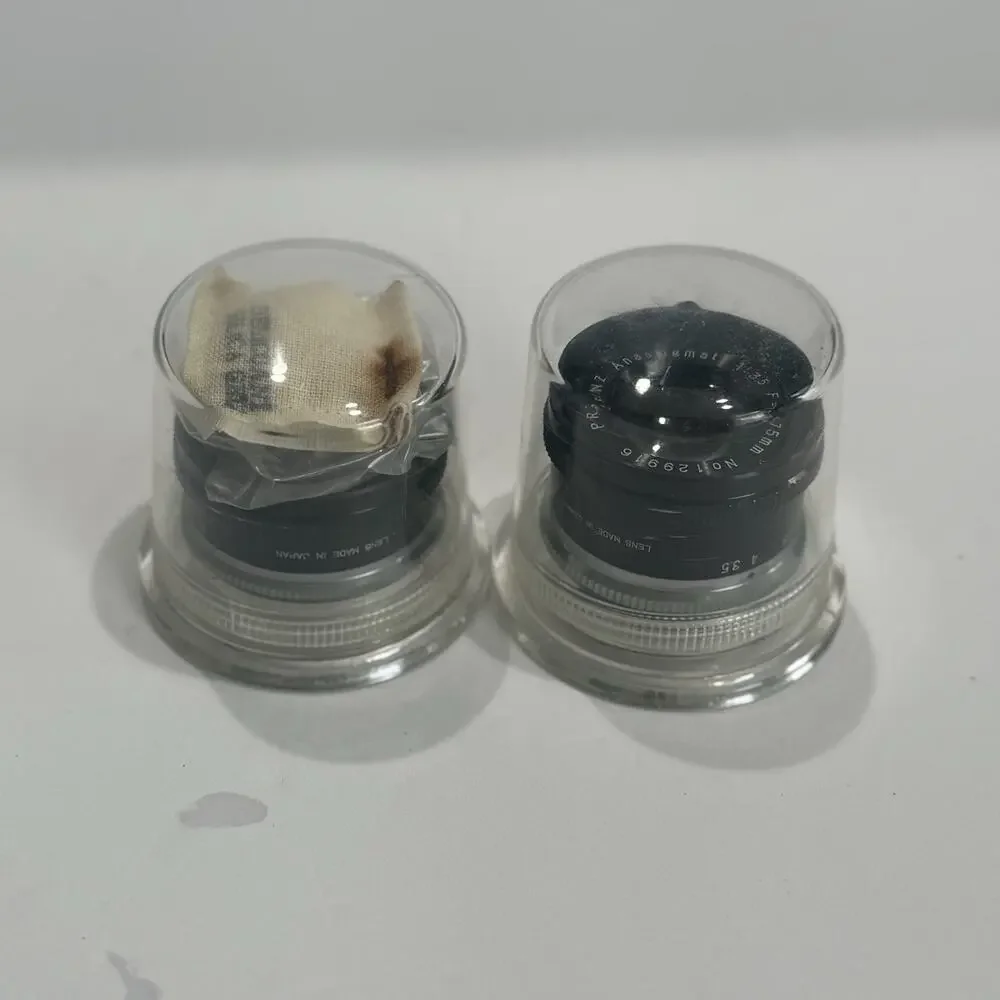 Lot of 2 Prinz Anastigmat Enlarger Lenses - 50mm f/3.5 & 75mm f/3.5 - Japan Vtg